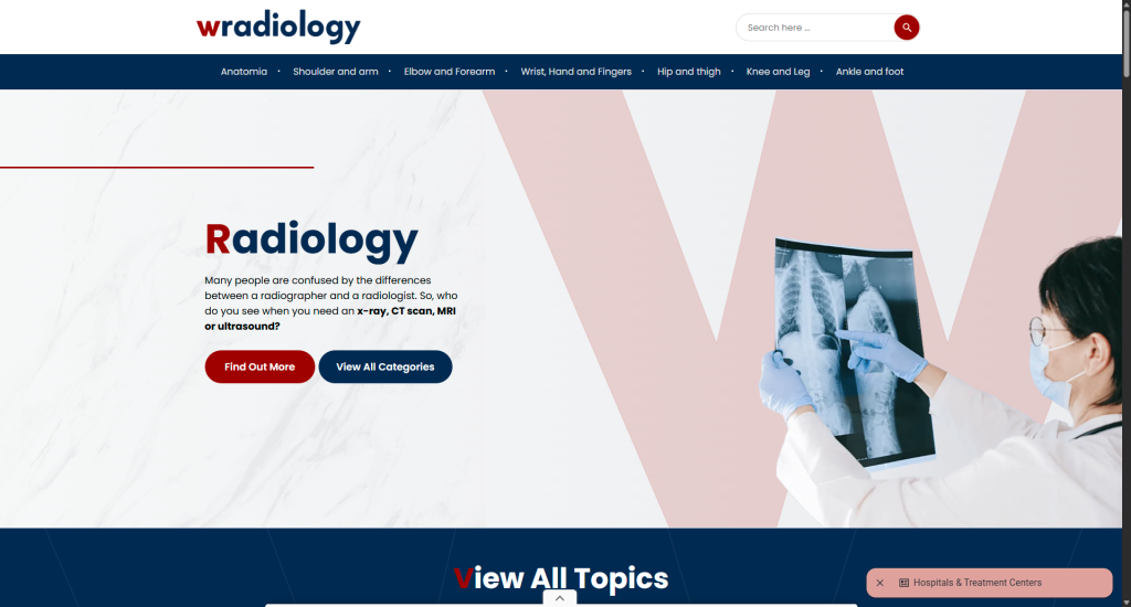 homepage w radiology